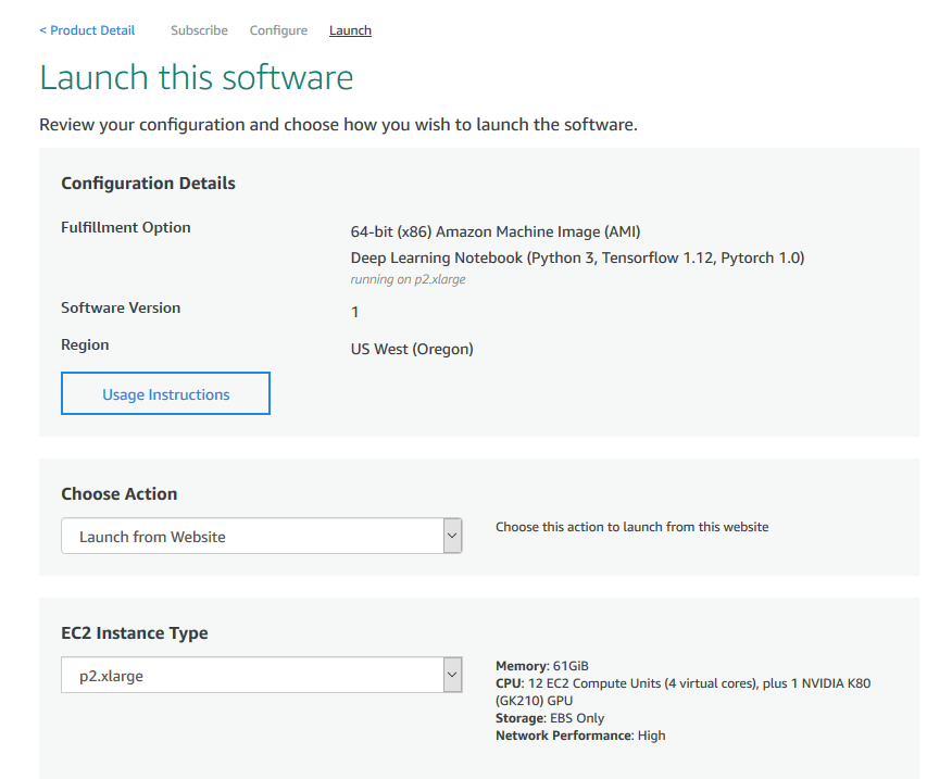3. Launch a new instance of the AMI